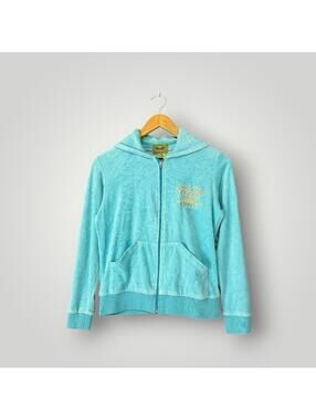 Vintage Juicy Couture Preppy Royalty Velour Zip Up Hoodie M Women’s